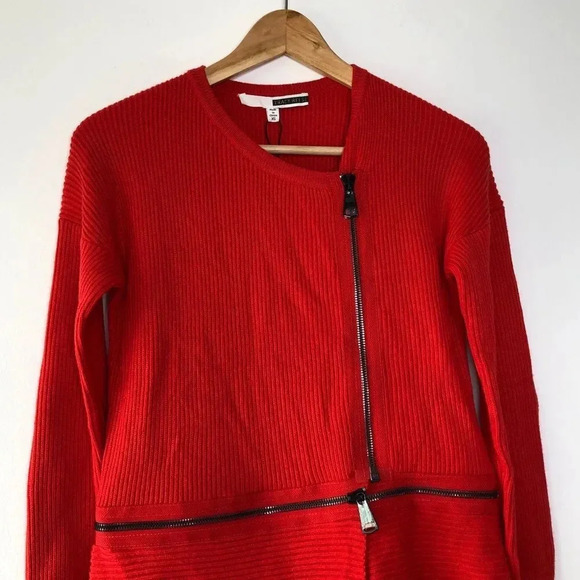 Tracy Reese Zip Off Cardigan in Maasai Red Size XS NWT - Picture 4 of 15